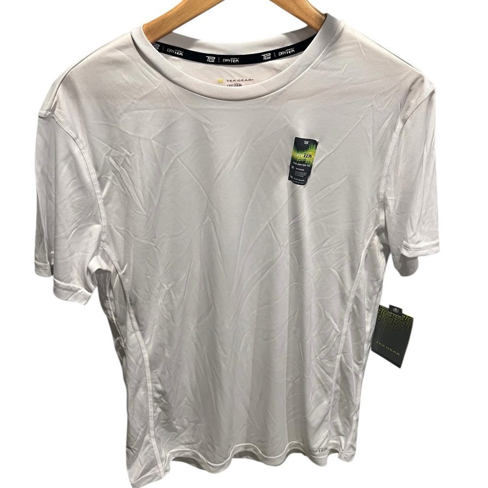 NWT TEK Gear DryTek Men's white T-Shirt size medium